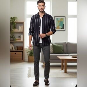 Old Navy Dark Striped Shirt